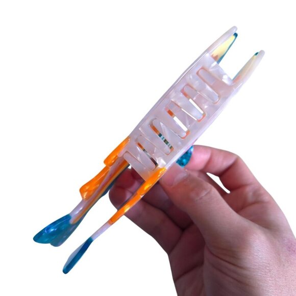 Rainbow Salmon Fish Hair Clip Acetate Non-Slip Claw Hair Accessories for Women - Picture 5 of 8